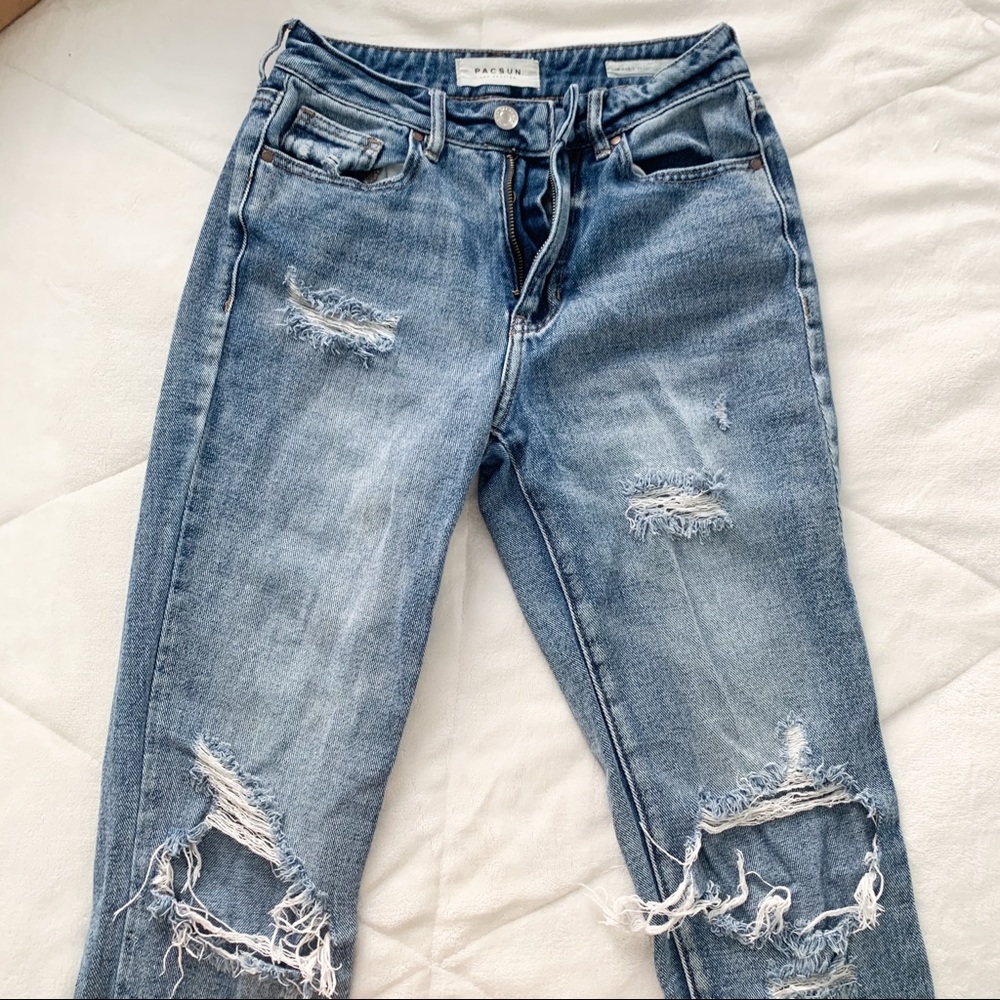 pacsun | distressed mom jeans